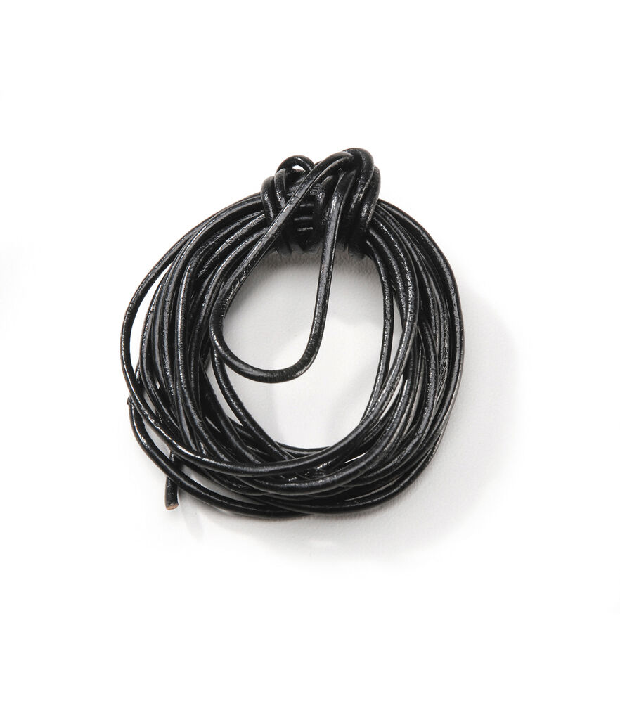 hildie & Jo 3yds Leather Cord - Black - Stretchy Cording - Beads & Jewelry Making - JOANN Fabric and Craft Stores