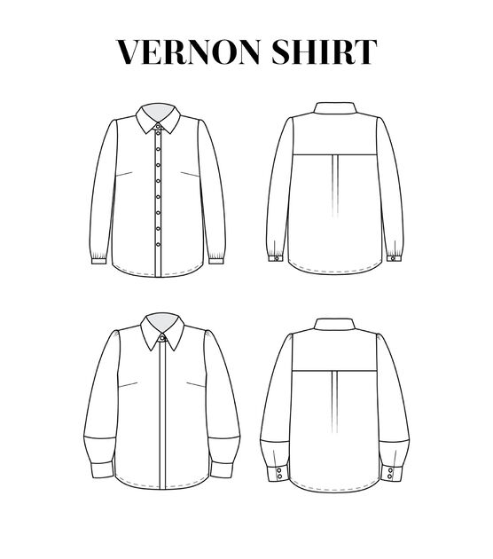 Cashmerette Size 0 to 16 Women's Vernon Shirt Sewing Pattern, , hi-res, image 10