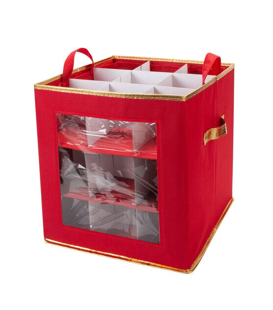 Simplify 60 Ornament Storage Box - Red