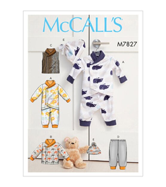 McCall's M7827 Size NB to XL Infants Apparel Sewing Pattern