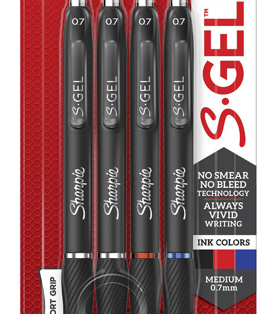Sharpie Gel Pen 4ct Black, Blue, Red