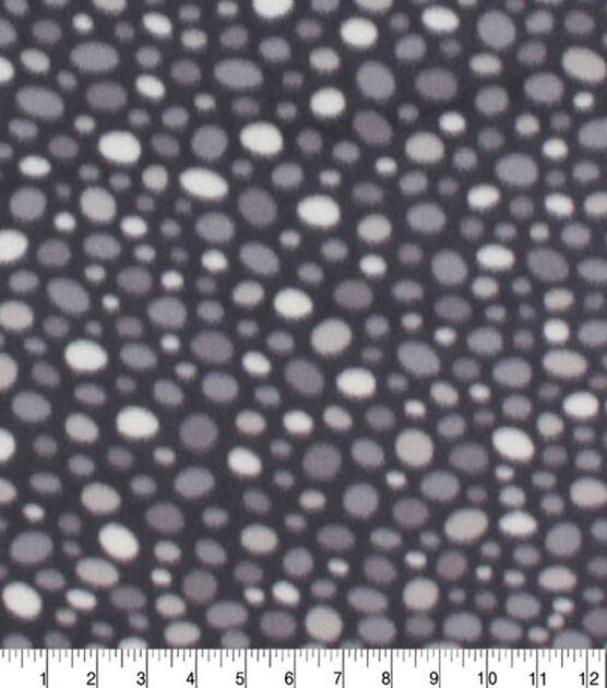 Black White Dots Blizzard Fleece Fabric, , hi-res, image 3