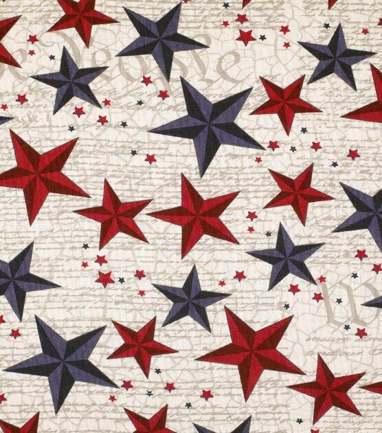 Scripted Texas Stars 43'' Patriotic Cotton Fabric