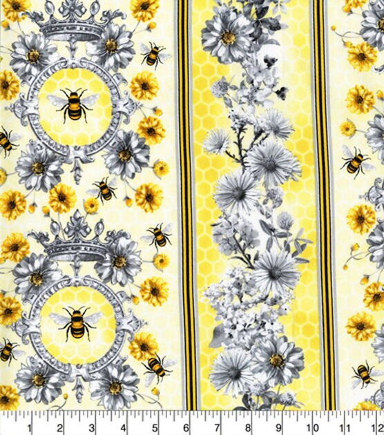 Hi Fashion Honey Bee Stripes Premium Cotton Fabric, , hi-res, image 2