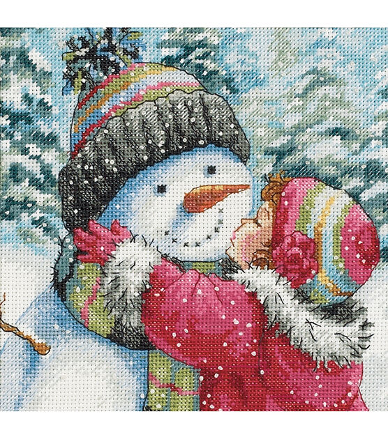 Dimensions 6" A Kiss for Snowman Counted Cross Stitch Kit