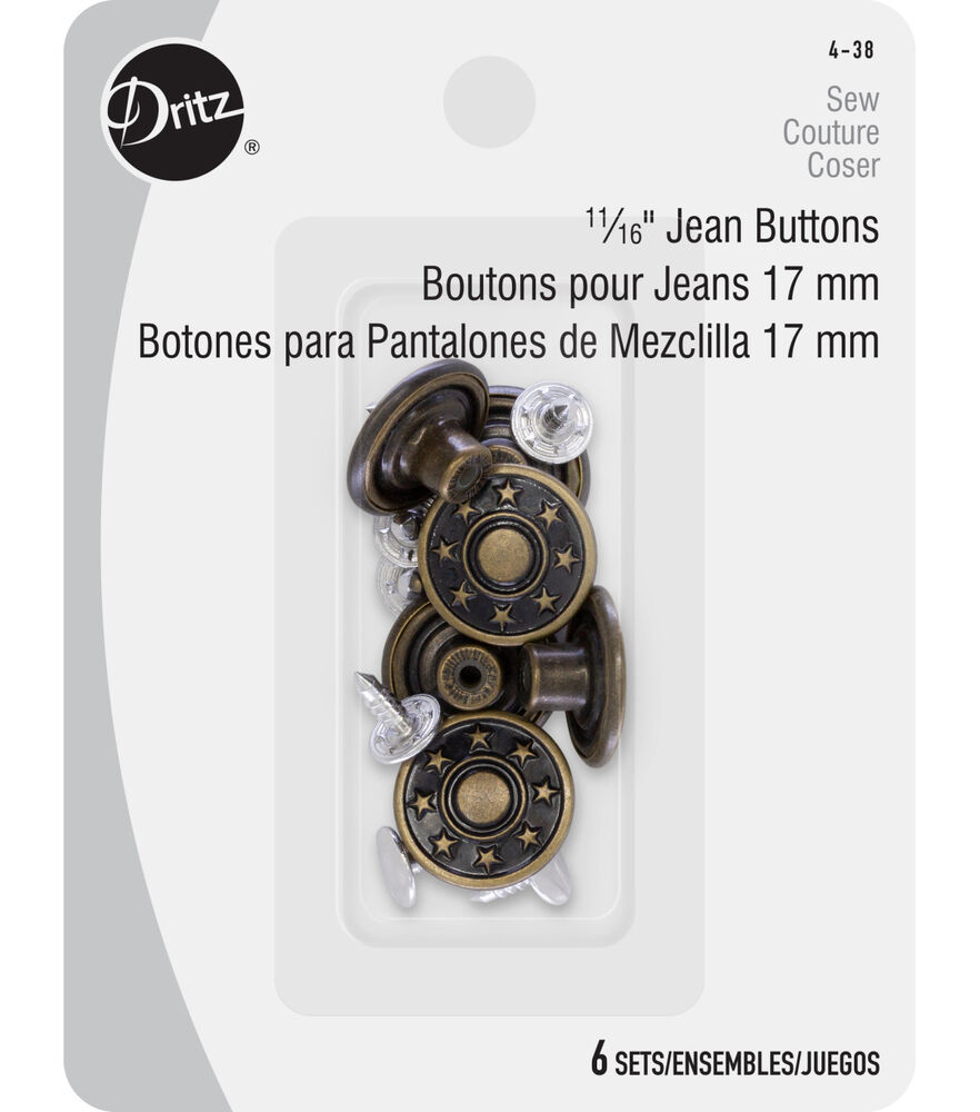 No Sew Jean Buttons - Replacement Jean Buttons, Jean Buttons for Sale- Jean  Button Repair Kit