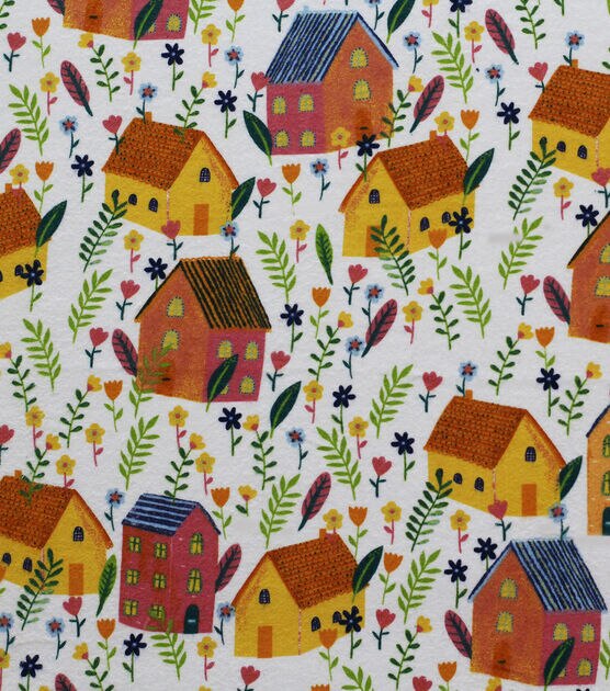 Pretty Houses Super Snuggle Flannel Fabric