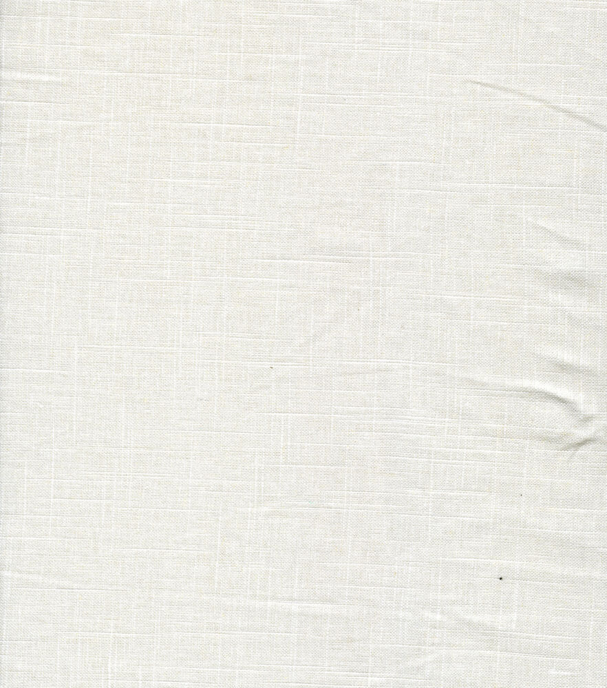 Hopsack Linen Fabric, White, swatch