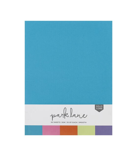 50 Sheet 8.5" x 11" Bright Solid Core Cardstock Paper Pack by Park Lane