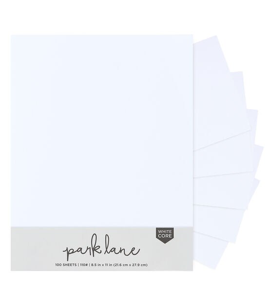 100 Sheet 8.5" x 11" White Smooth Cardstock Paper Pack by Park Lane, , hi-res, image 7