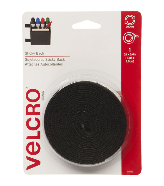 VELCRO® Brand Sticky Back for Fabrics Black Tape, Michaels