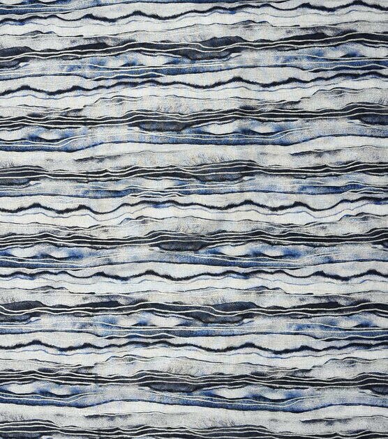 Stacked Linear Layers Blue 108" Wide Premium Cotton Fabric