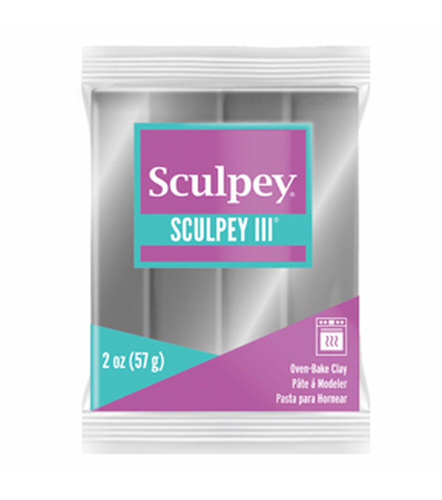 Sculpey 2oz Oven Bake Polymer Clay, Silver, swatch