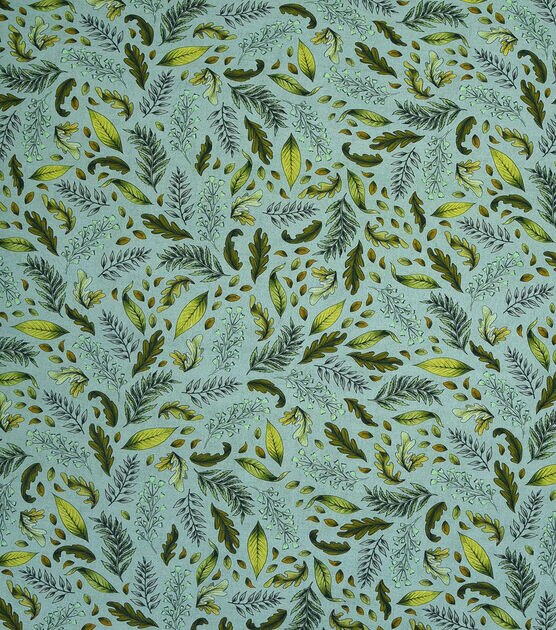 La Scarlatte Leaves Premium Prints Cotton Fabric, , hi-res, image 1