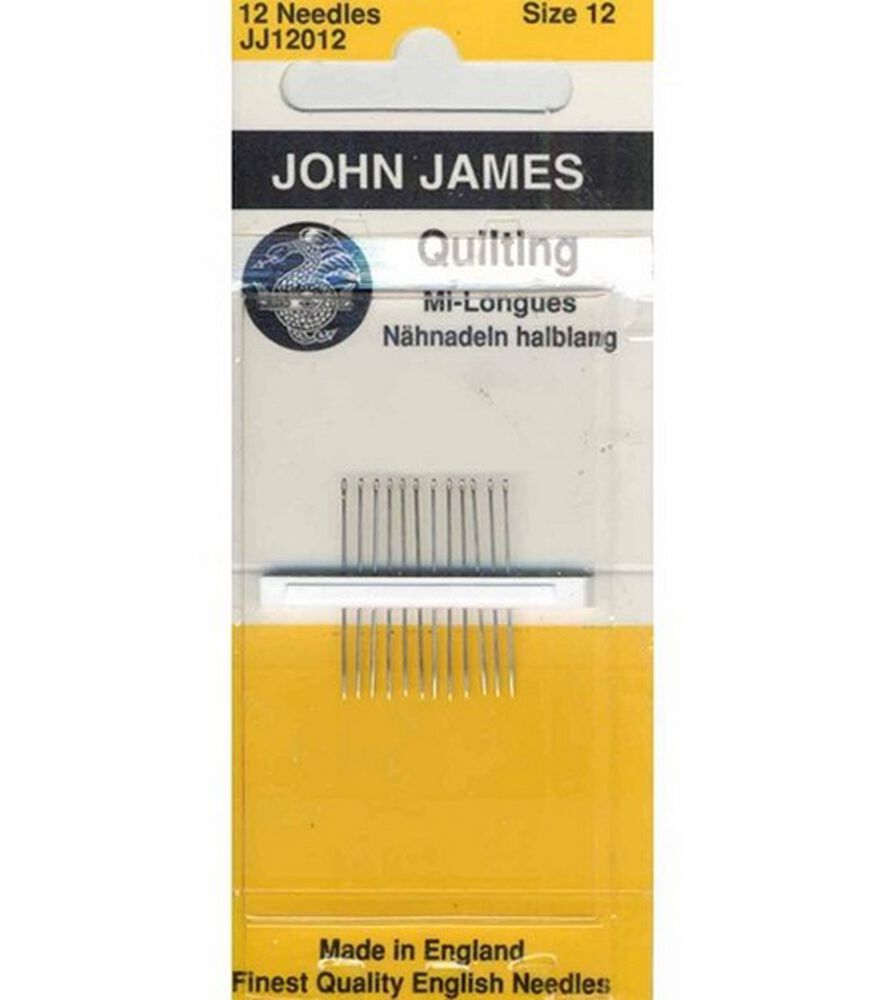 John James 12 Quilting Hand Needles 12pk, Size 12 12pk, swatch, image 1