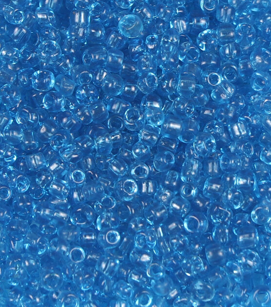 2mm Transparent Turquoise Glass Seed Beads by hildie & jo, , hi-res, image 3