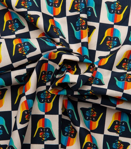 Star Wars Cotton Fabric Rainbow Darth Vader, , hi-res, image 5