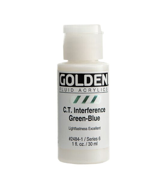 Golden 1 fl oz Interference Fluid Acrylic Color, , hi-res, image 1