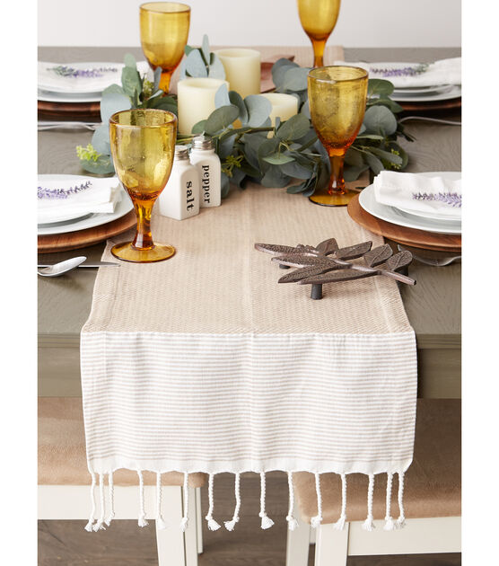 Design Imports 15"x72" Table Runner Stone, , hi-res, image 5