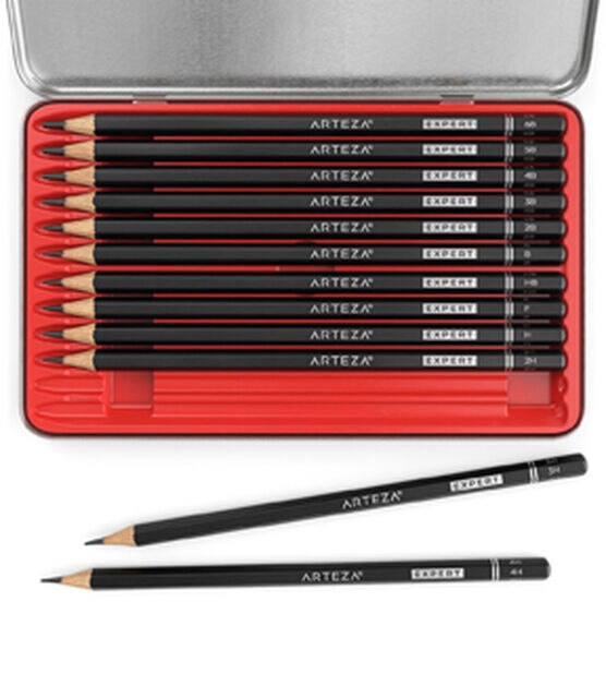 Professional 15-Piece Sketch Pencil Set, Graphite Pencils, Art Pencils,  Drawing