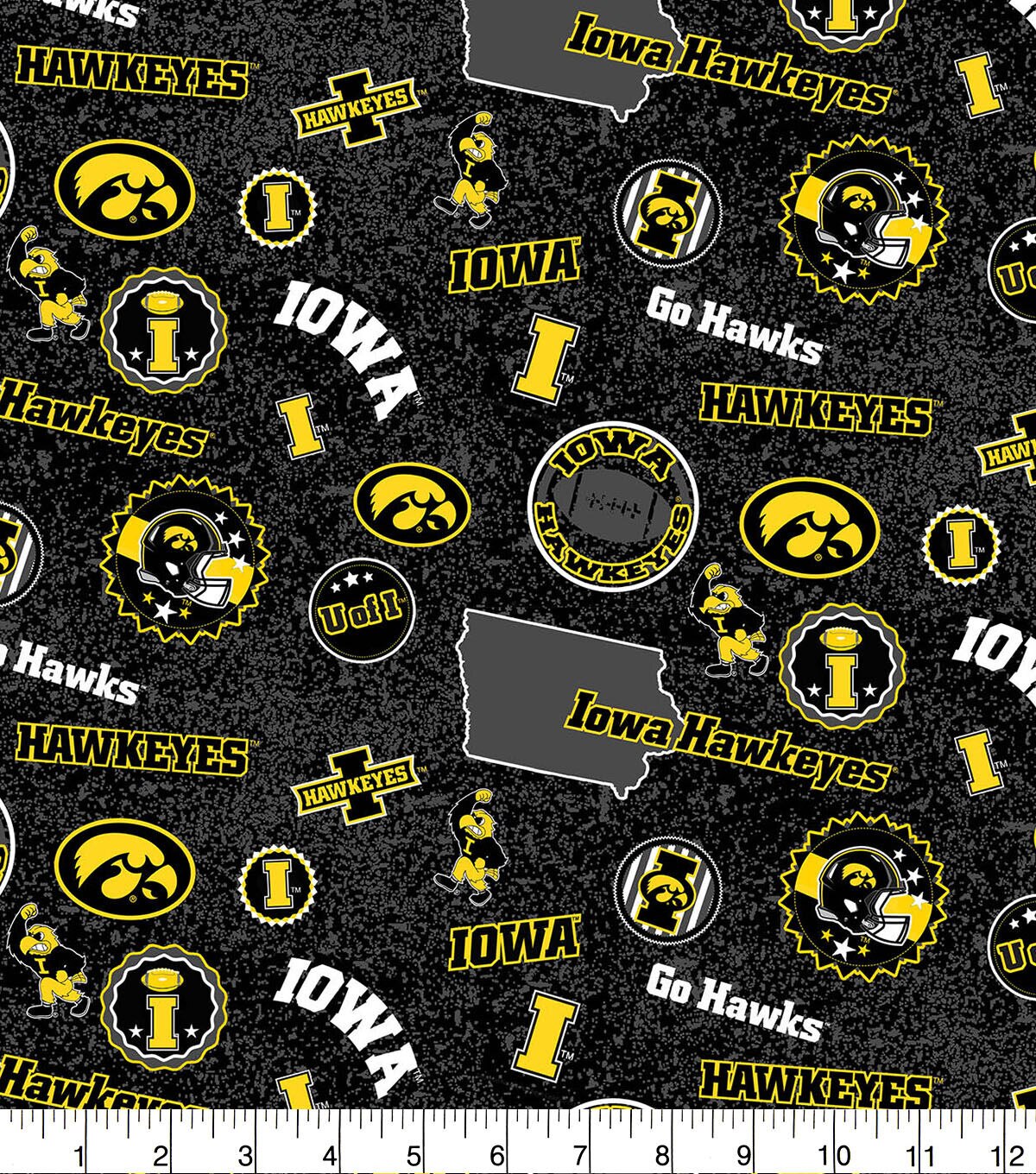 IOWA HAWKEYES STENCIL CULINARY CRAFTING DECORATING COOKIES CAKES CUPCAKES NCAA