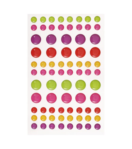 76pc Brights Adhesive Enamel Dots by Park Lane, , hi-res, image 2