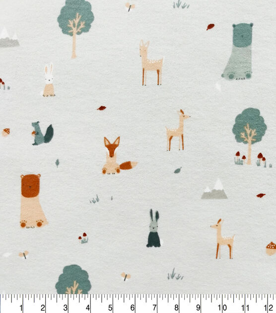 Woodland Animals Nursery Flannel Fabric by Lil' POP!, , hi-res, image 3