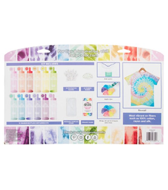 Tulip 70ct Pastel Party One Step Fabric Tie Dye Kit, , hi-res, image 7