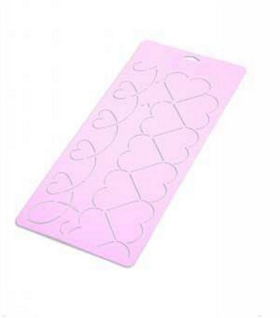 Stensource 8''x18'' Quilt Stencil Row of Hearts
