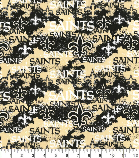 Fabric Traditions New Orleans Saints Cotton Fabric Distressed