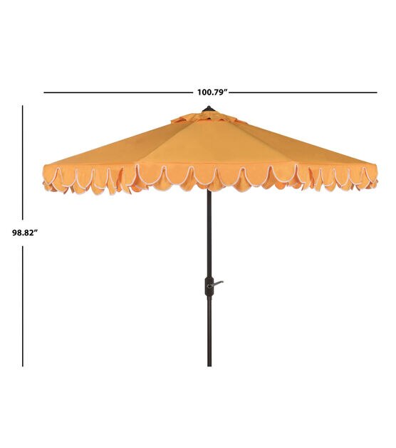 Safavieh 9' UV Resistant Yello & White Elegant Auto Tilt Patio Umbrella, , hi-res, image 5