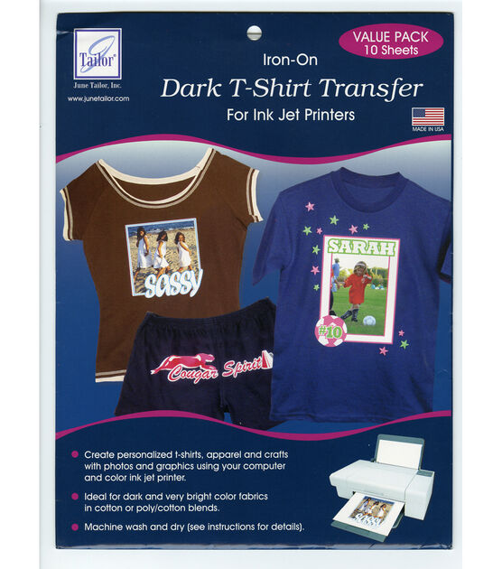 June Tailor Dark T-Shirt Transfer Value pack 10 Sheets