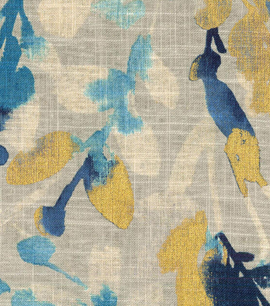 Waverly Multi Purpose Decor Fabric 54'' Indigo Leaf Storm, , hi-res, image 3