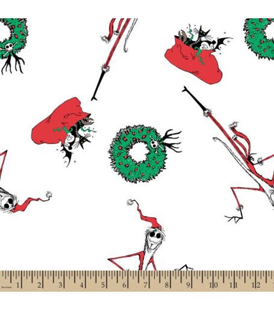 Wreaths Nightmare Before Christmas Cotton Fabric