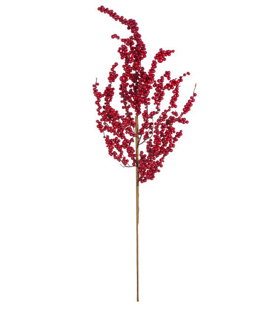 30" Red Berry Stem by Bloom Room