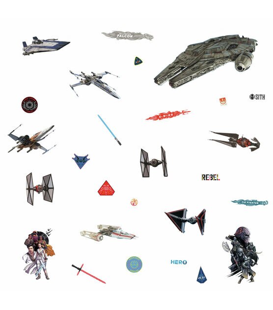 RoomMates Wall Decals Star Wars Episode IX Galactic Ships, , hi-res, image 3