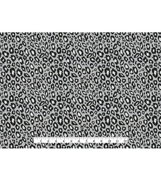 Gray Leopard Print Super Snuggle Flannel Fabric, , hi-res, image 4