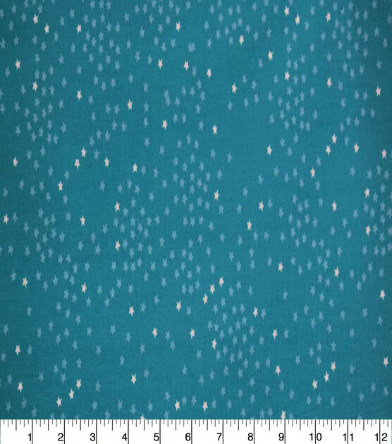 Stars on Green Quilt Cotton Fabric by Quilter's Showcase