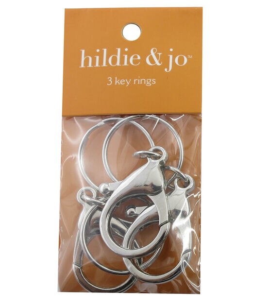 3pk Silver Lobster Clasps With Key Rings by hildie & jo