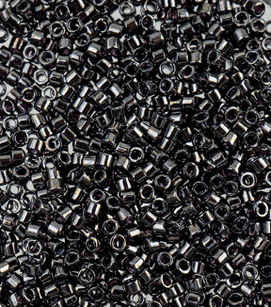 Delica Seed Beads 5G 11/0, Gunmetal, swatch, image 17