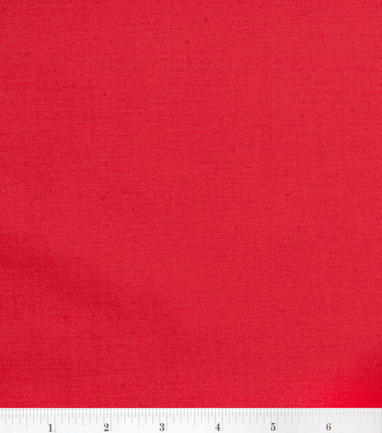 Symphony Broadcloth Red Polyester Blend Fabric