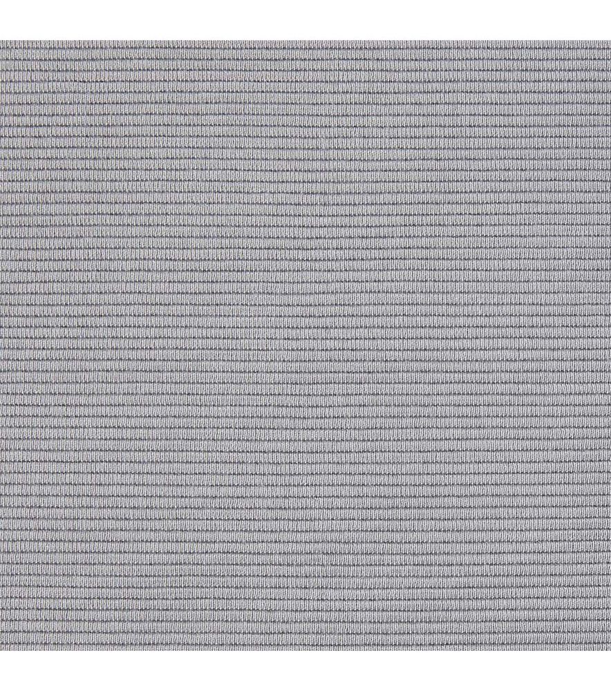 Knit Solid Ribbed Knit Fabric, Grey, swatch
