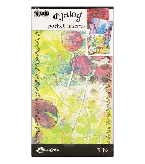 Ranger Dyan Reaveley's Dylusions 3 pk Dyalog Printed Pocket Inserts