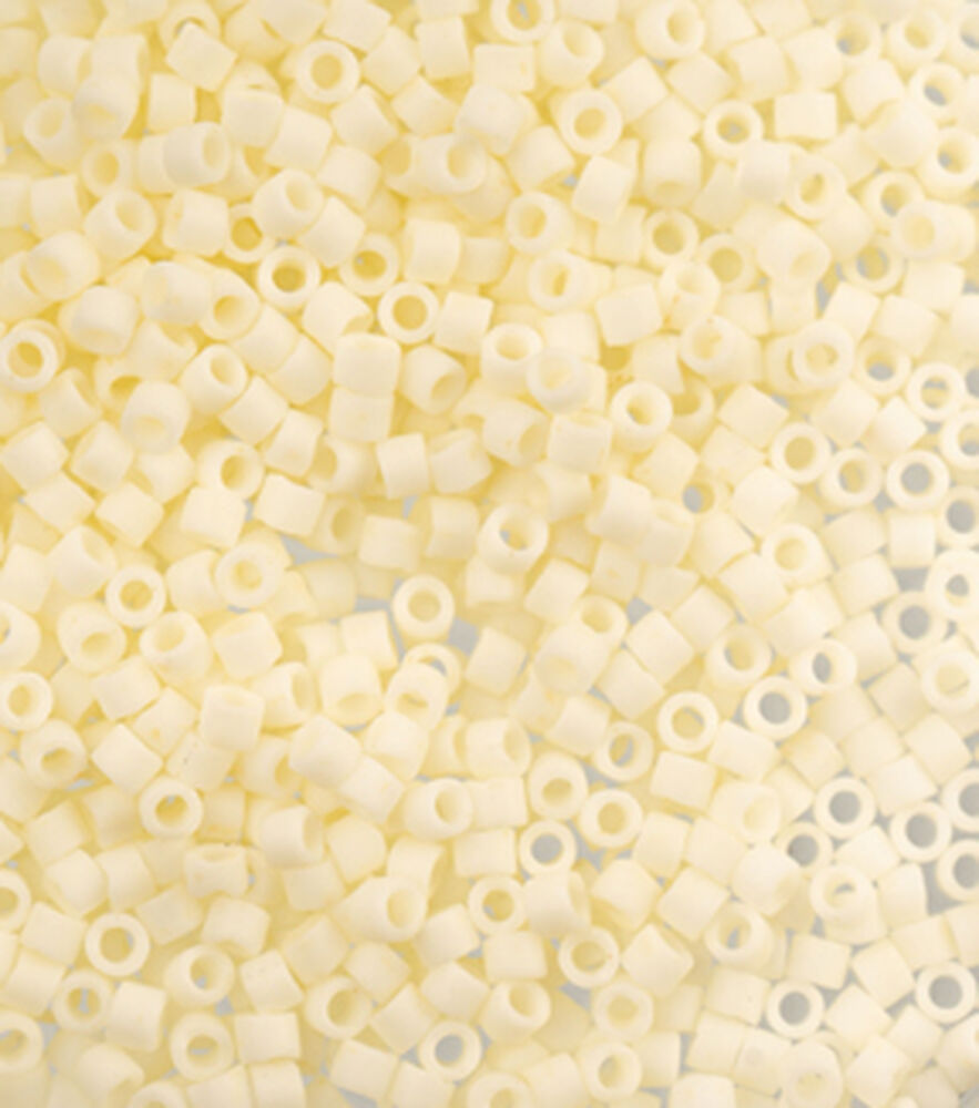 Delica Seed Beads 5G 11/0, Cream Matte, swatch, image 8