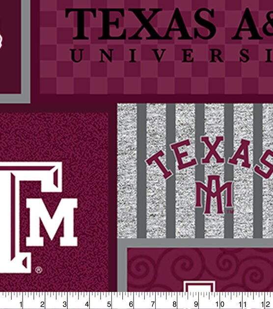 Texas A&M University Aggies Fleece Fabric College Patch