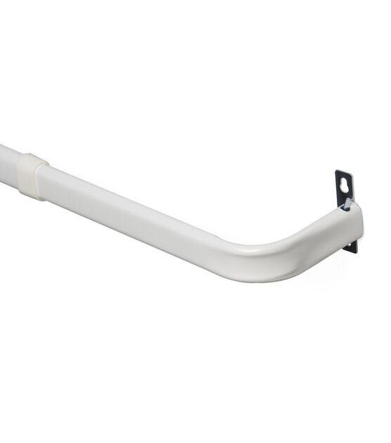 Kenney Single Curtain Rod White