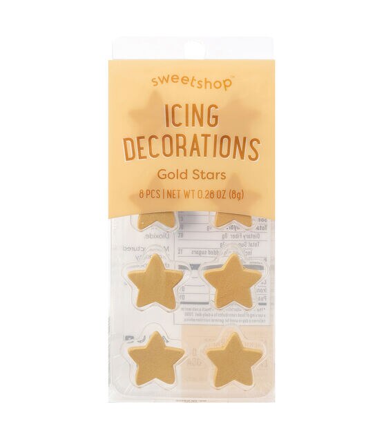 Sweet Shop Icing Decoration Star Gold
