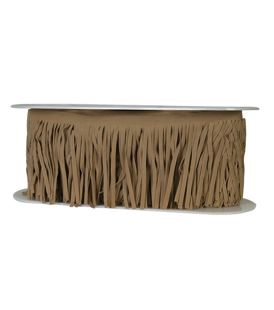 Simplicity Suede Fringe Trim 4'' Tan, , hi-res, image 3