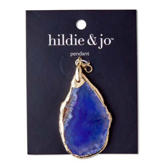 Gold Pendant With Purple Stone by hildie & jo