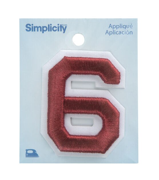 Simplicity 2" Raised Embroidered Number Applique, , hi-res, image 14